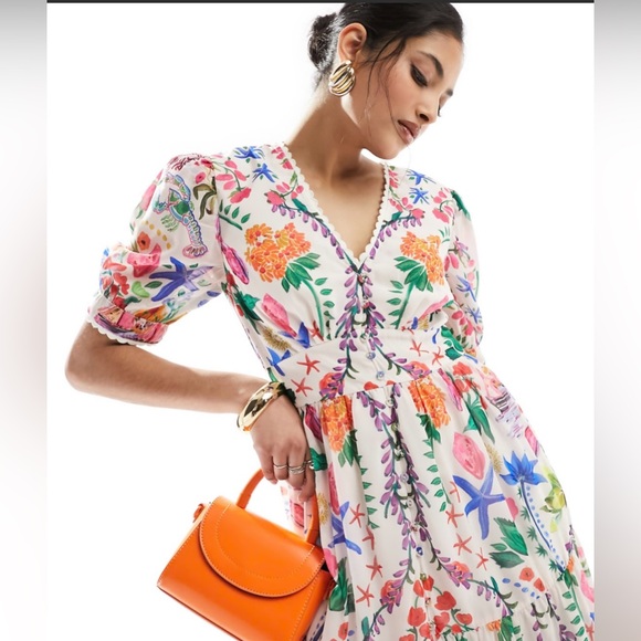 Floral Multicolor Maxi Dress - Picture 2 of 3